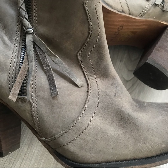 Aldo Grey Leather Fastrost Ankle Boots 7.5 - Picture 6 of 6